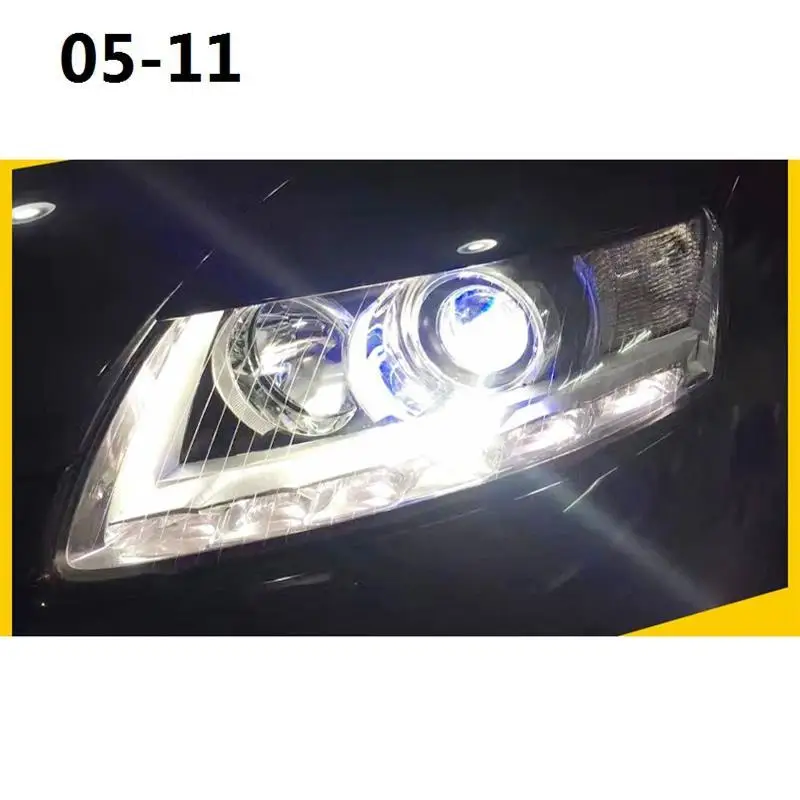 Внешний Luces Para Automovil Стайлинг Drl светодиодные Автомобильные дневные ходовые фары Задние Автомобильные фары в сборе 09 10 11 для Audi A6L