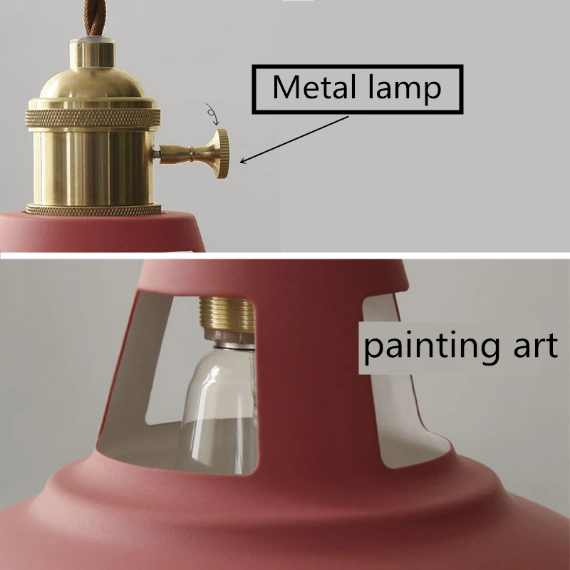 Светодиодный подвесной светильник в винтажном стиле, подвесной светильник для столовой, домашнего освещения, подвесной светильник в стиле ретро, для помещений, E27