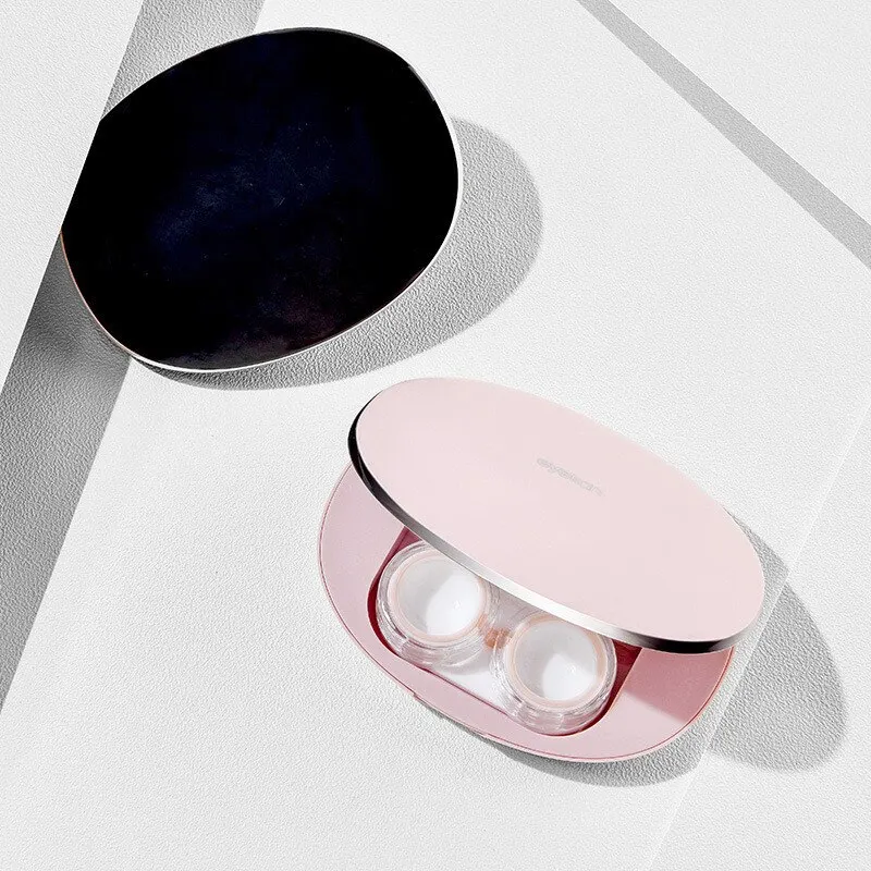 Magnetic Attraction Mellow Cobblestone Shape Contact Lenses Case Contact Lens Partner Case