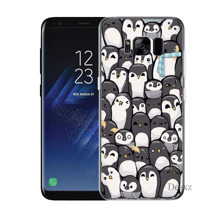 H3 Мобильный чехол для телефона для samsung A3 A5 A6 A7 A8 A9 A10 A20 A30 A40 A50 A60 A70 в твердом переплете с милым пингвином; - Цвет: H3