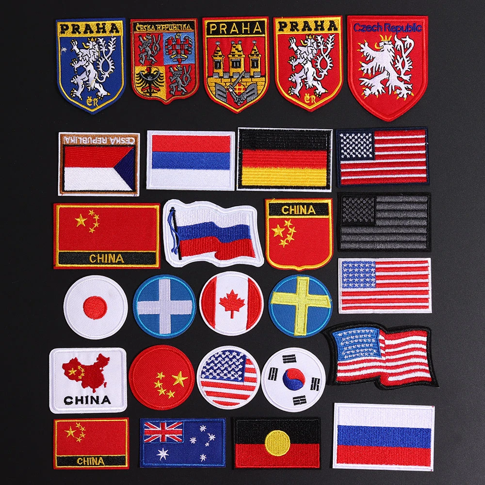 国旗パッチストライプ刺繍ロシア中国フランスeuオランダ旗戦術軍事パッチ軍ストライプアップリケ パッチ Aliexpress
