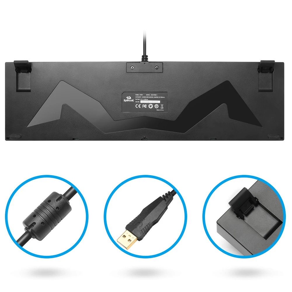 Redragon Mitra K551 USB Механическая игровая клавиатура синий переключатель DIY 104 ключ с подсветкой PC Gamer русские брелки или стикер с надписью на испанском