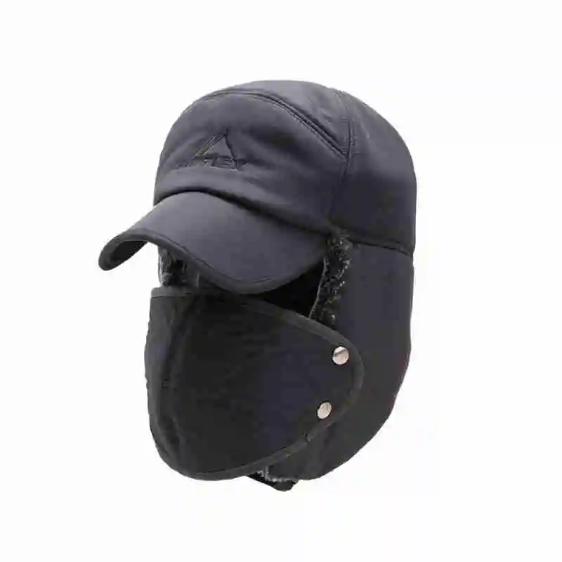 Unisex Warm Winter Trapper Trooper Hat Mens Faux Fur Hats Ski Ear Flap New Hunting Mask with Bomber Windproof Cap Hat G3L4 navy blue bomber hat