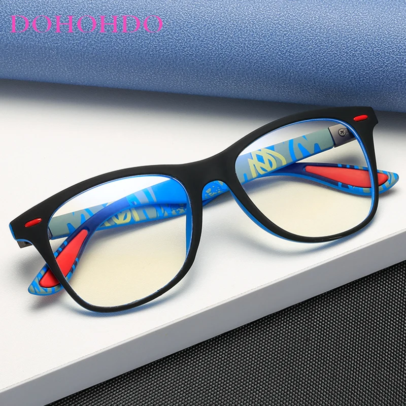 Dohohdo Classic Blue Light Blocking Occhiali Uomo Square Matte Black Women Anti Ray Lens Occhiali Da Gioco Unisex 2022 Nuovo Prodotto