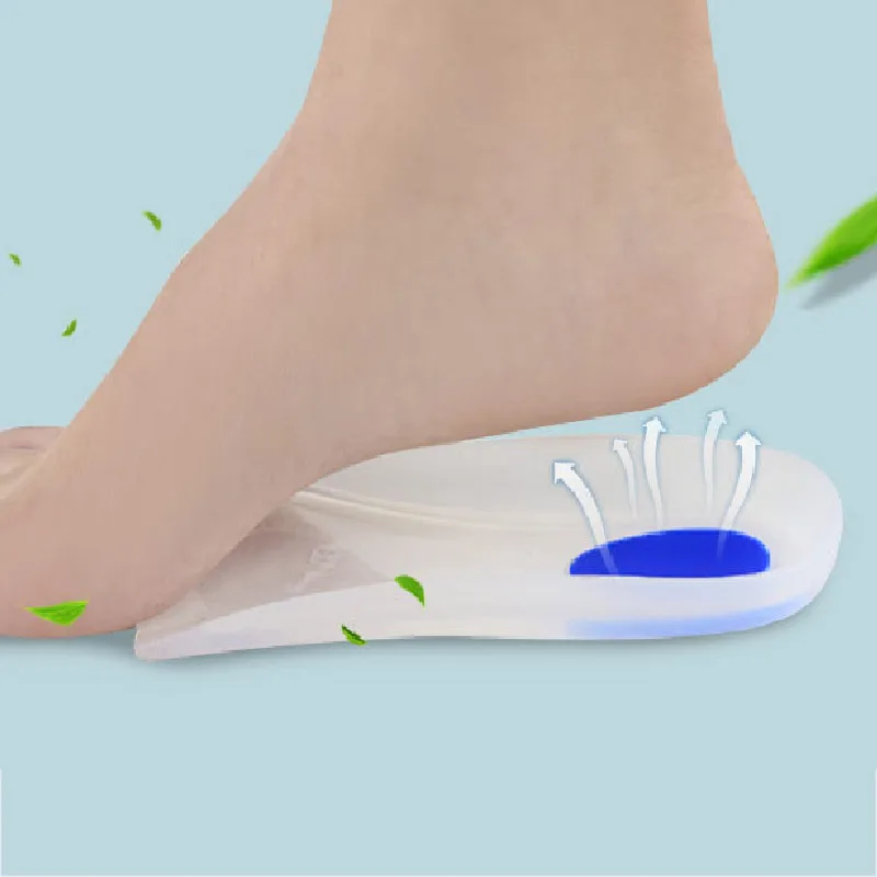

Unisex Silicone Invisible Height Increased Insoles Non-slip Orthopedic Insoles Shock-absorbing Foot Insoles Semelle Gel Heel Pad