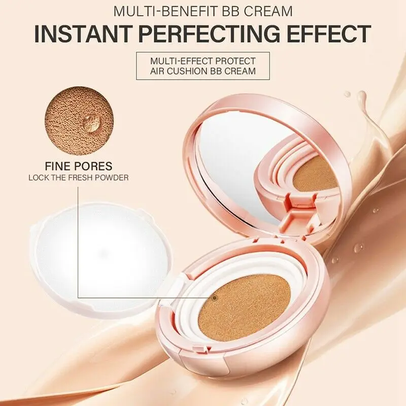 LAIKOU BB крем на воздушной подушке, консилер для лица, макияж, корейская косметика, основа, тональный крем, Солнцезащитный увлажняющий женский CC крем