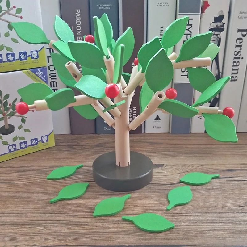 Деревянные игрушки модель Бой вставляется DIY блок лист Дерево Строительные блоки украшения многоцветные детские руки-на развивающие игрушки