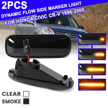 

2Pcs 12V for Honda for Civic for CRV Dynamic Turn Signal Light Flowing LED Side Marker Lights Side Repeater Lamp Panel Lamp