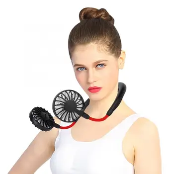 

USB Rechargeable Personal Fan Hands-free Portable Fan for Office Travel Camping Tool Massage Relaxation l