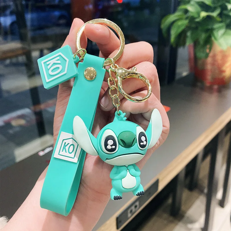 6pcs/Lot Disney Lilo & Stitch Keychains for Girls Gift Boys Monster Stitch  Key Chains Mini Dolls Kid Key Ring Car Bag Charm