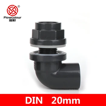 

Flowcolour 20mm UPVC Elbow Bulkhead Garden Irrigation Water Pipe Connector Aquarium Adapter Pipe Adapter