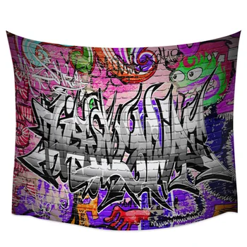 

Graffiti Personality Letters Wall Tapestry Wall Hanging Picnic Yoga Mat Living Room Bedroom Dormitory Wall Decoration