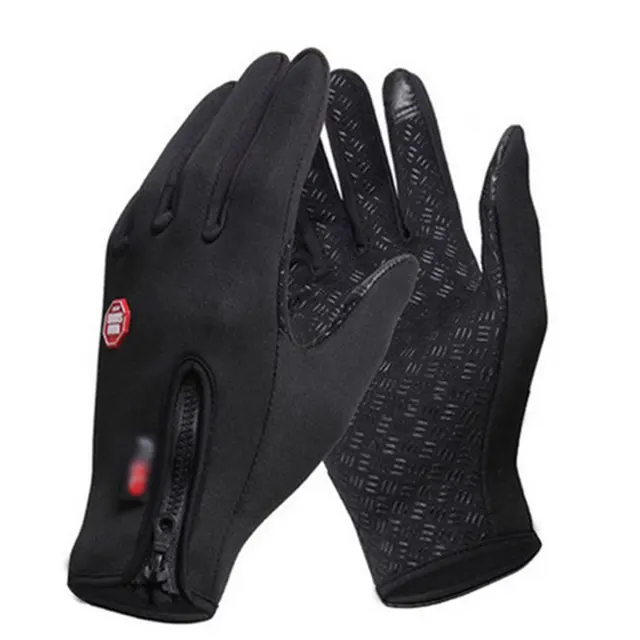 Unisex Touchscreen Winter Thermal Warm Cycling Bicycle Bike Ski Outdoor Camping Hiking Motorcycle Gloves Sports Full Finger Black