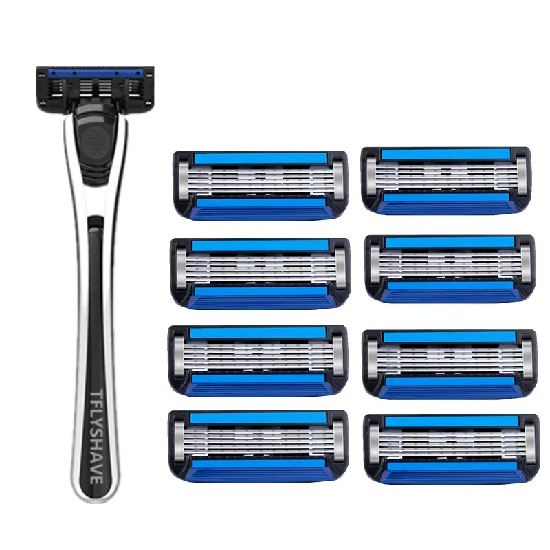 

TFLYSHAVE Man Manual Shaving Razor Blade 5 Layer Razor with Trimmer Blade Face Care Men Shaving Replaceable Blade