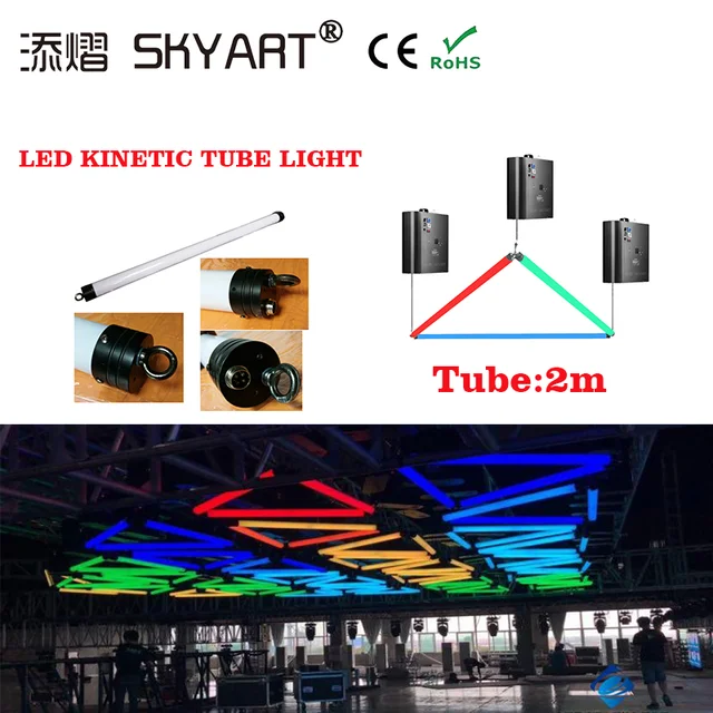 Triangle RGB Pixel LED Kinetic Tube Lifting