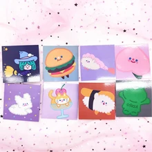 8 шт./упак. модные корейские девушки сердце персик кошка декоративные бумажные поздравительные открытки Наклейки-открытки канцелярские принадлежности рождественские подарки