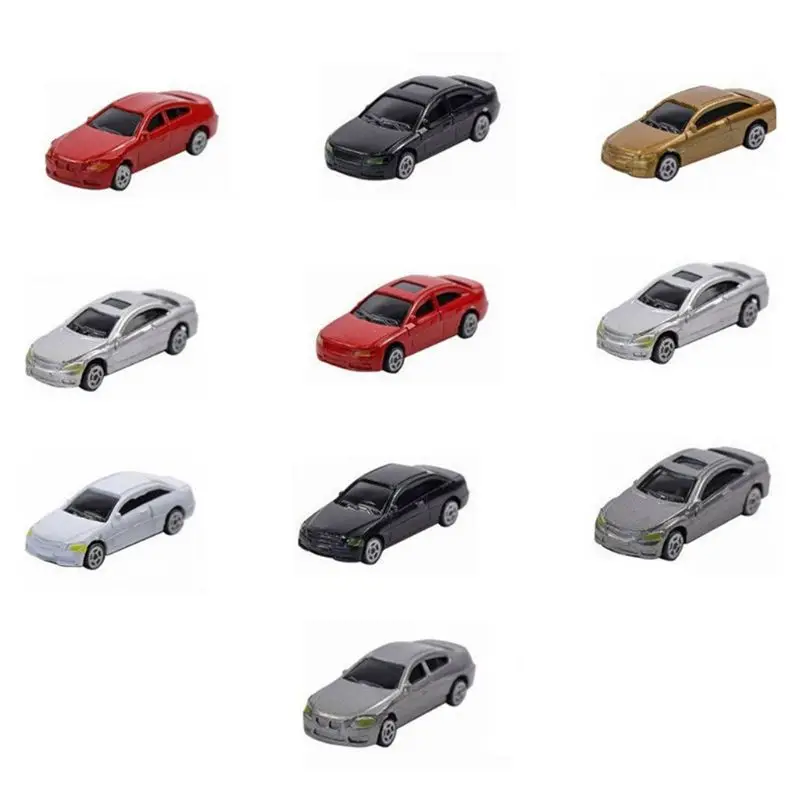 

10pcs HO Scale Model Car 1:75 Building Train Scenery NEW C100