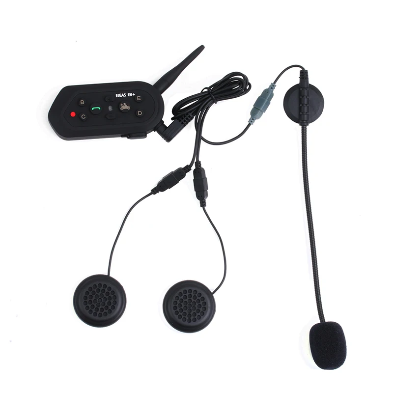 Мотоциклетный шлем Bluetooth Walkie Talkie с 6 ручками переключатель полный дуплекс Bluetooth Walkie Talkie E6 Plus