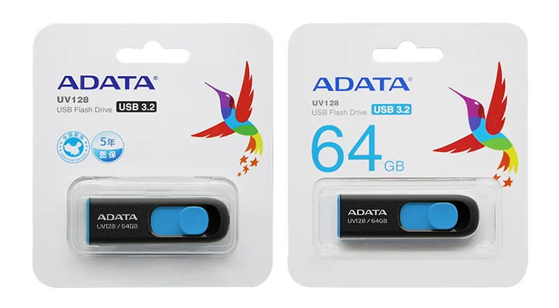 pen drive Original Adata UV128 USB 3.2 Gen 1 Pendrive 128GB 64GB 32GB 16GB Memory Stick Flash Drive For Computer usb flash memory