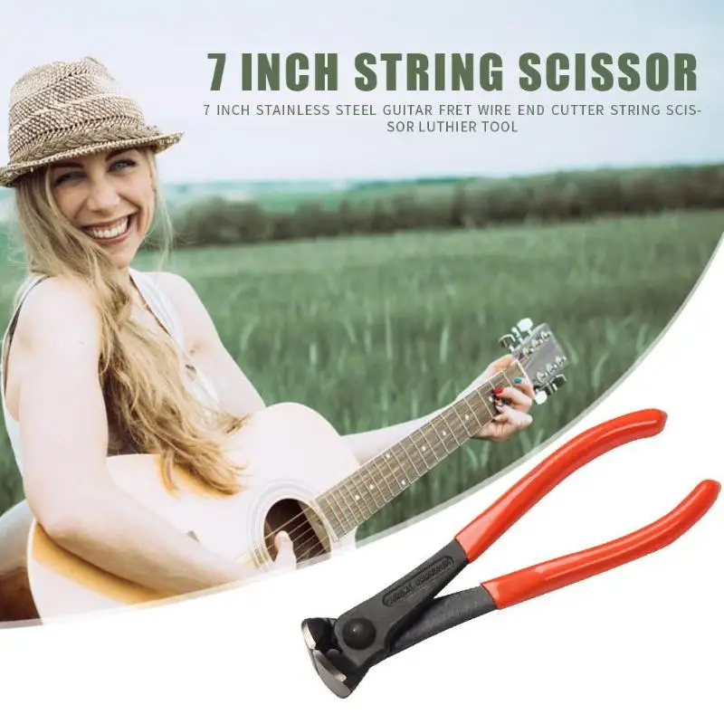 Фреза для гитары 7 дюймов красная ручка ножницы струн|Детали и аксессуары гитар| |