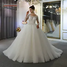 Vestidos de novias, кружевное платье, элегантное, новое, свадебное платье, красивое, настоящая работа, как на фото