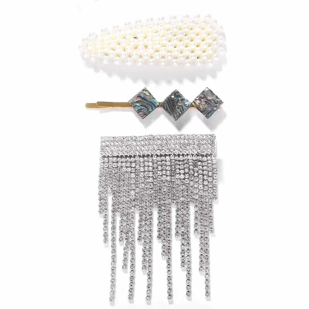 Best lady Trendy Hair Pins Sets For Women Wedding Korean Simulated Pearls Girls Party Bohemian Headwear Gifts Hair Accessories - Цвет: 15