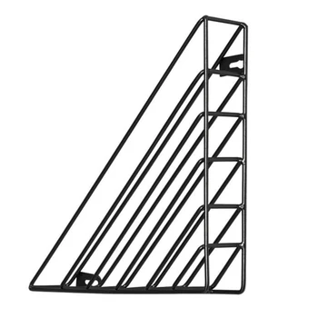 

Practical Magazine Home Decorative Book Shelf Triangle Storage Living Room Iron Structure Space Saving Wall Mounted Nordic Style
