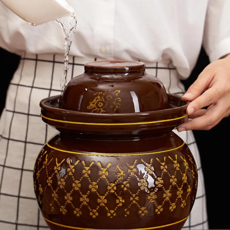 Винтажная керамическая мариновая бутылка с ночными пятнами, маринованная Капустная капуста, редис, контейнер для хранения пищевых продуктов, контейнер для хранения, кухонные аксессуары