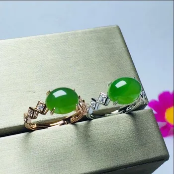 

Yu Xin Yuan Silver 925 Ring Women Round Classic Style Natural Jasper Mosaic For Women Charm Fashion Jade Jewelry