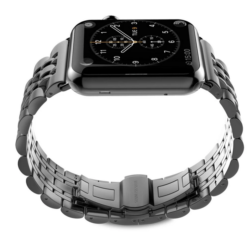 Ремешок из нержавеющей стали для Apple Watch Series 5 4 3 2 1 44 мм 40 сменный металлический