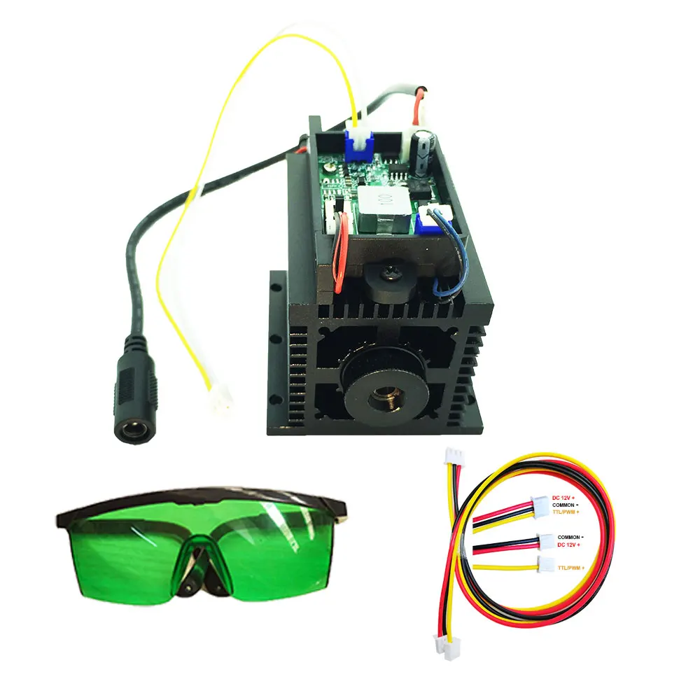 US $236.84 Powerful Head 15W Laser Diode Module Diy Cutter Engraver TTL 15000mW Without Power Supply