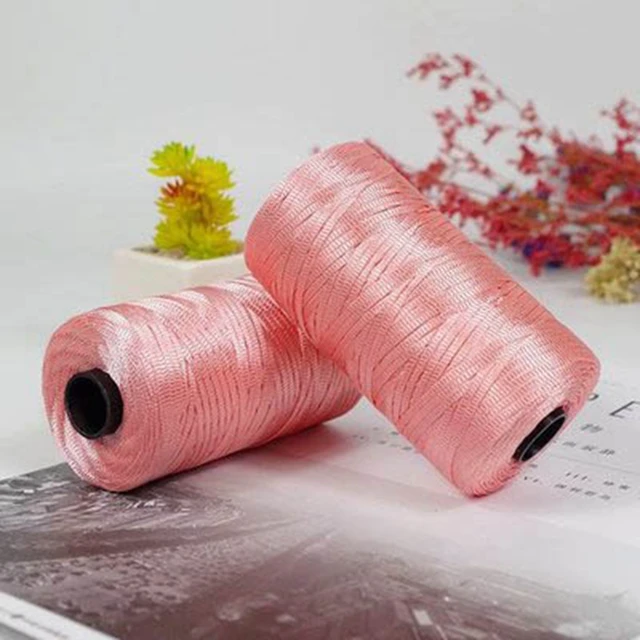 100g/reel  New Summer Crochet Yarn Satin Webbing Designed Blended Fancy Yarn for DIY Hat Handbag Thick Yarn 23