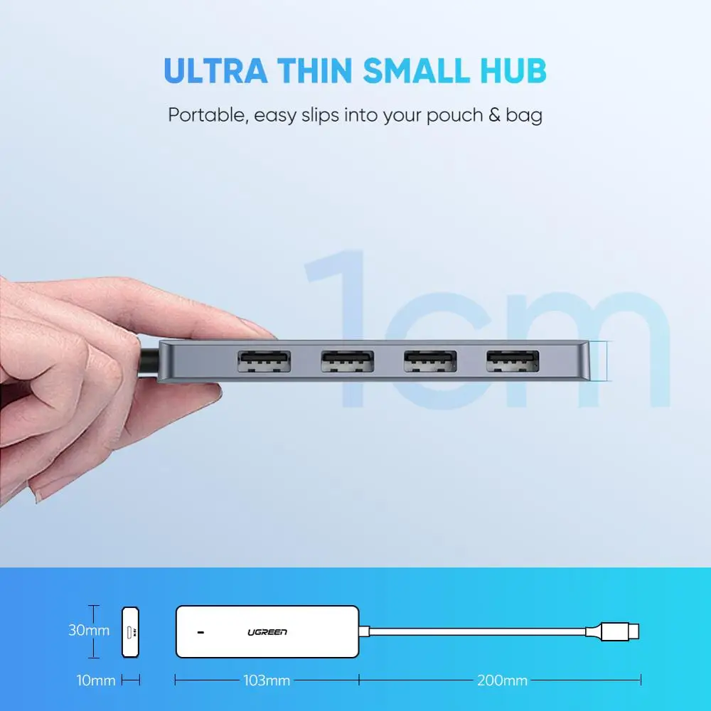 Ugreen-hub Adaptador Usb tipo c para Usb 3.0 Compatível com Macbook Pro Ipad Pro Samsung Galaxy Note 10 S10 - Imagem 6