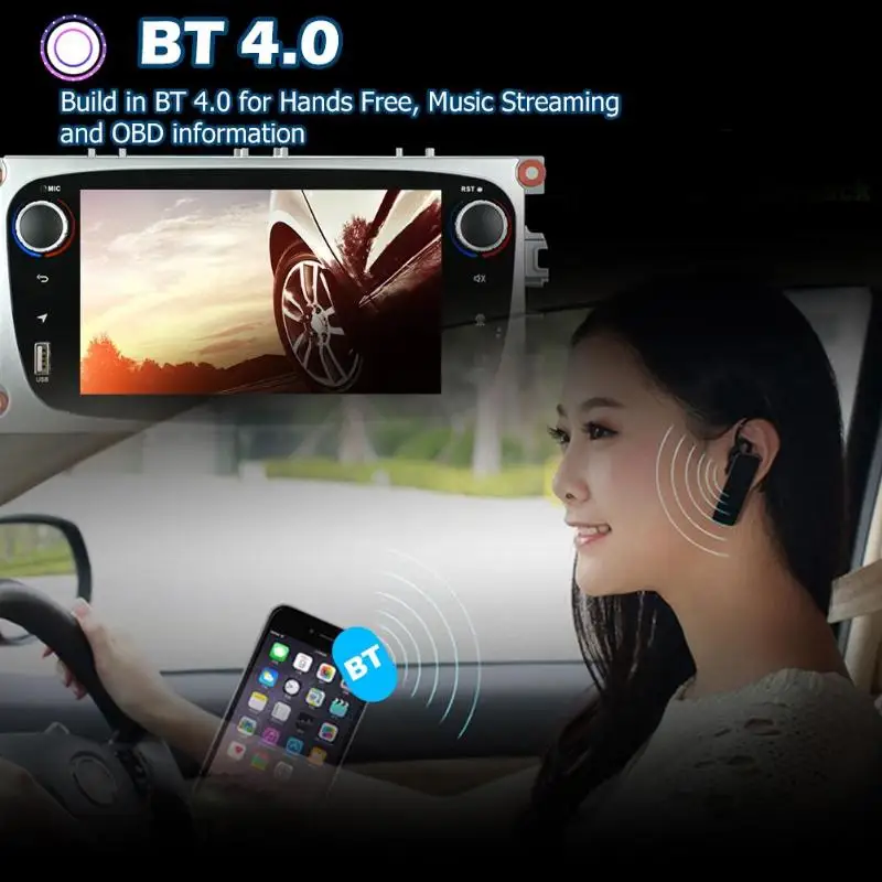 Vodool Android 8,1 автомобиль в-тире стерео Bluetooth gps Navi USB MP5 плеер AM FM Радио 7 дюймов Дисплей емкостный Сенсорный экран