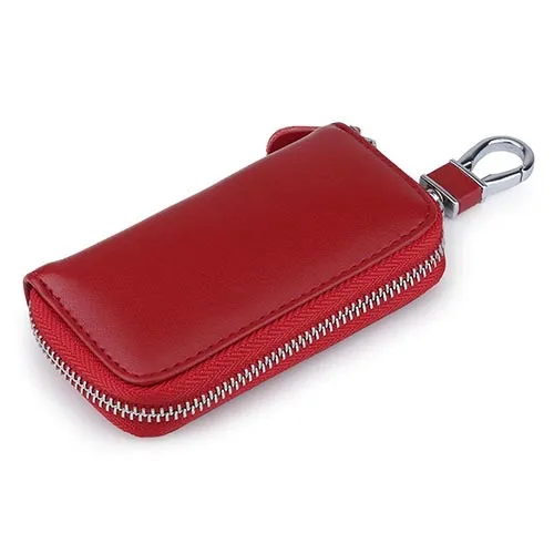 Wine red COMFORSKIN, Новое поступление, мужской кожаный бумажник для ключей, многофункциональный мужской брелок для ключей, мужской бумажник ключница для ключей - Цвет: Wine red