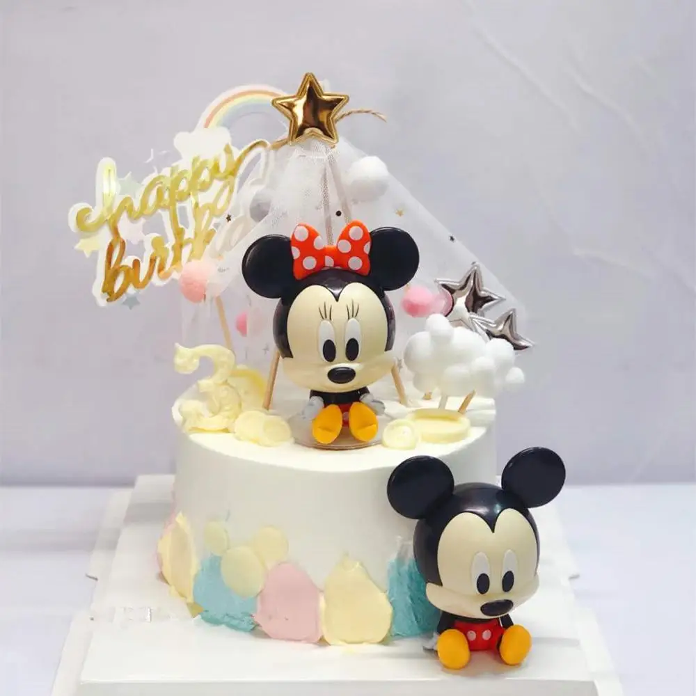 Cartoon Cake Mickey Minnie Baking Decoration Baby Birthday Party Decoration Supplies Mickey Minnie Birthday Gift For Girl Boy Disposable Party Tableware Aliexpress