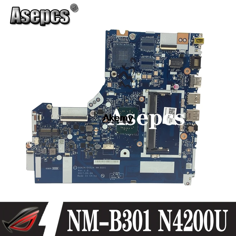 Для For Lenovo 320-14IAP NM-B301 материнская плата для ноутбука DG424/DG524 5B20P20644 W/N4200U CPU |