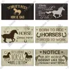 Putuo Decor Horse Signs Wooder Hanging Plaque Decorative Plaque Gifts for Horse Lover Farm Stables Decoration Living Home Decor 4