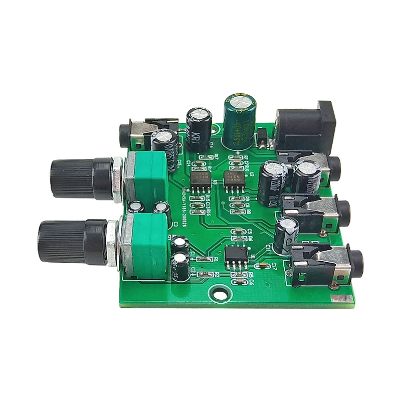 GHXAMP Stereo Audio Mixer 2 Input 2 Output 2 Way Volume Independent Control Board Connect Two Headphones or Amplifier DC5 12V