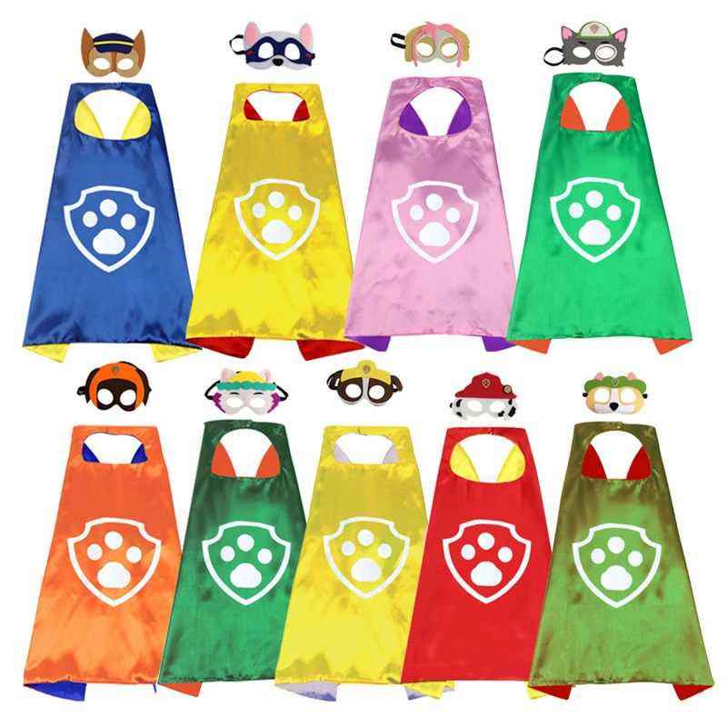 Conjunto de máscara de la patrulla canina, capa de Cosplay, regalo de cumpleaños, decoración para fiesta de Halloween