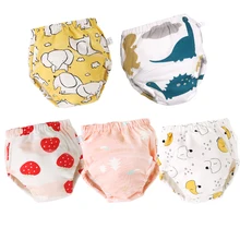 Couche en tissu réutilisable écologique pour bébé, culotte d'apprentissage en coton pour enfants
