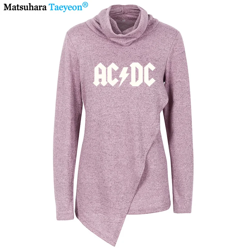 AC/DC тяжелая металлическая рок-группа женская футболка с длинными рукавами футболки acdc принт Повседневная футболка хип-хоп короткий рукав хлопковый топ