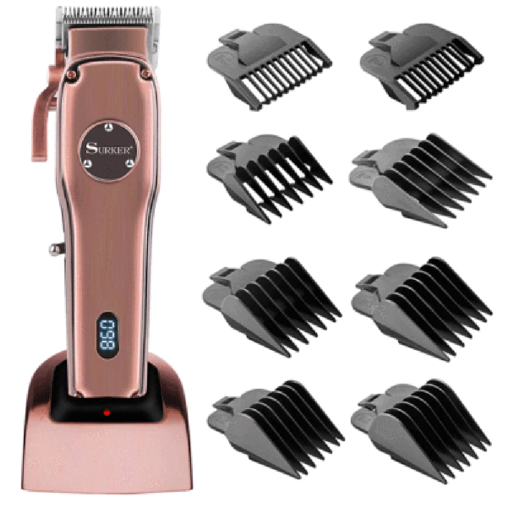 

Surker Electric Oil-tip Hair Clipper Professional Chargeable Trimmer Adjustable Hair Cutting Machine Barber Li-ion Cut