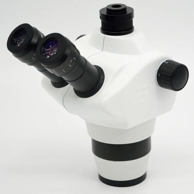 Fyscope 8X-50X Track Stand Stereo Zoom Parfocaal Trinoculaire Microscoop Top & Bottom Led Verlichting