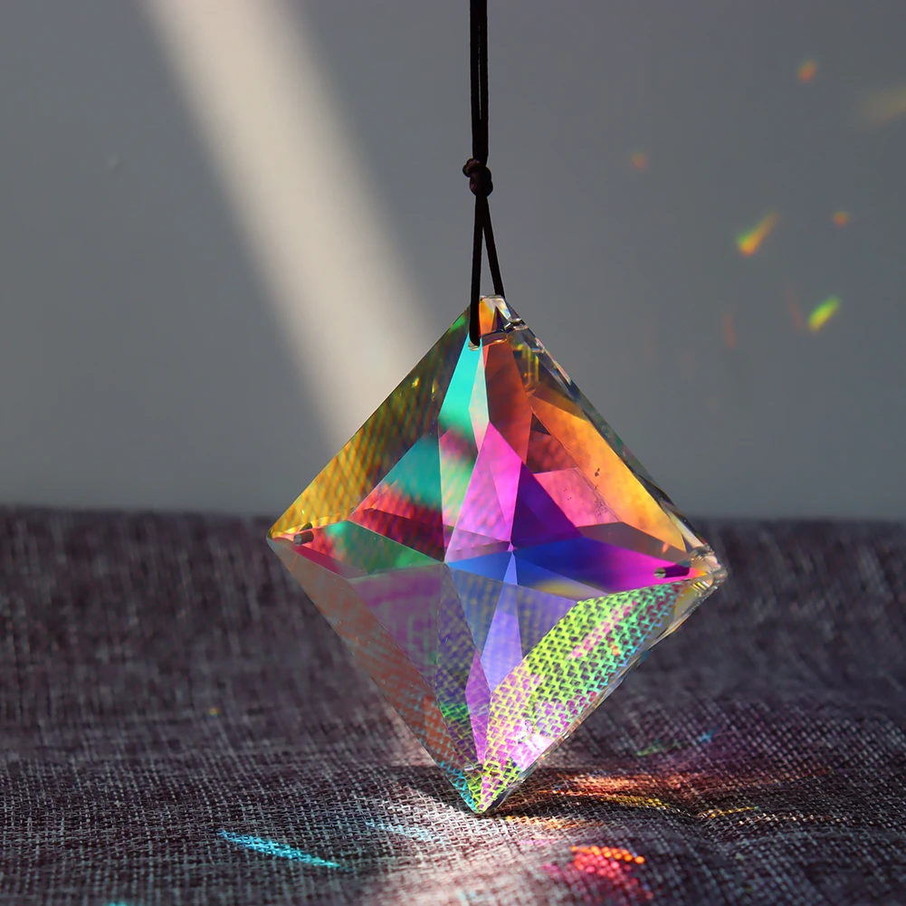 Crystal Hanging Drop Sun Light Catcher Handmade Pendant Home Decoration Windows Wedding Garden Decor Ornament DIY Craft