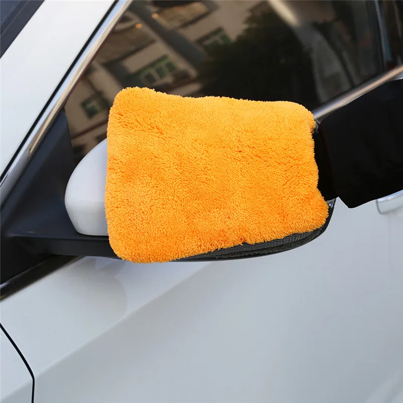 Car Cleanning Glove Microfiber Plush Auto Detailing Soft Washing Mitten Washing Glove Tools Glass Dust Cleaner