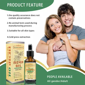

Aliver Herbel Organic Hemp Seed Oil Soomthing Pressure Pain Improve Sleep Body Relieve Stress Massage Essential Oil CBD Oil #