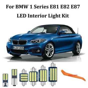 

17Pcs 100% White Error Free Canbus LED For BMW 1 Series E81 E82 E87 Interior Dome Map Light + License Plate Lamp Kit (2006-2013)