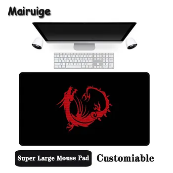 

Mairuige Big Promotion Large Size Multi-size Locked Mouse Pad Dragon totem on black background PC Computer Notebook Desk Mat