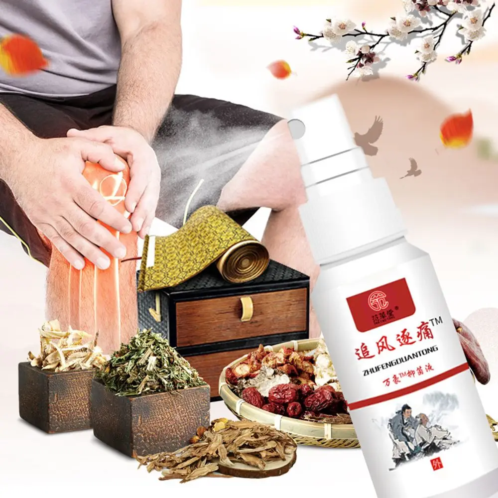 Chinese Medicine Cervical Lumbar Health Care Joint Pain Bruises Herbal Mist 60ML Instant Pain Relief Shoulder Leg Back Spray